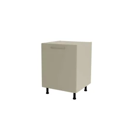 Mueble de cocina bajo con 1 puerta en gris cream y vison. 85 cm(alto)60 cm(ancho)60 cm(largo)