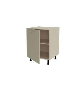 Mueble de cocina bajo con 1 puerta en gris cream y vison. 85 cm(alto)60 cm(ancho)60 cm(largo)