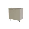 Mueble de cocina bajo para fregadero en gris cream y vison. 85 cm(alto)80 cm(ancho)60 cm(largo)