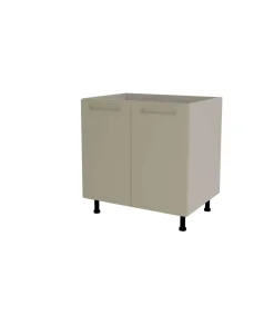 Mueble de cocina bajo para fregadero en gris cream y vison. 85 cm(alto)80 cm(ancho)60 cm(largo)