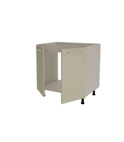 Mueble de cocina bajo para fregadero en gris cream y vison. 85 cm(alto)80 cm(ancho)60 cm(largo)