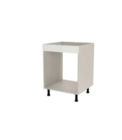 Mueble de cocina para horno en gris cream y blanco mate. 85 cm(alto)60 cm(ancho)60 cm(largo)