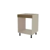 Mueble de cocina para horno en gris cream y nogal noceto. 85 cm(alto)60 cm(ancho)60 cm(largo)