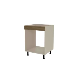 Mueble de cocina para horno en gris cream y nogal noceto. 85 cm(alto)60 cm(ancho)60 cm(largo)