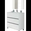 Mueble de lavabo cerámico Kalma acabado blanco, 90 cm(alto)81,5 cm(ancho)46,5 cm(largo)