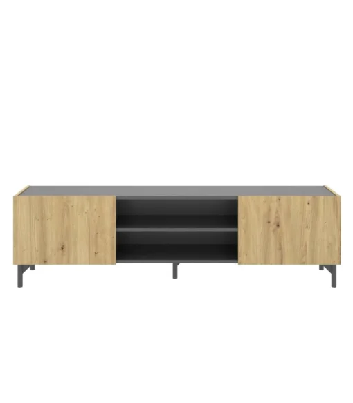 Mueble de televisión Dunai en Nordic Grafito 45,2 cm(alto)161cm(ancho)35 cm(largo)