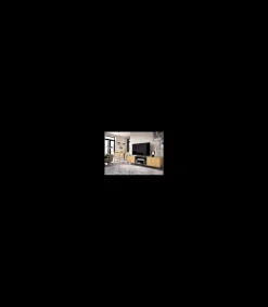Mueble de televisión Dunai en Nordic Grafito 45,2 cm(alto)161cm(ancho)35 cm(largo)