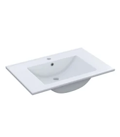 Mueble lavabo cerámico y espejo Konce en acabado blanco 80 cm(alto)50 cm(ancho)40 cm(largo)
