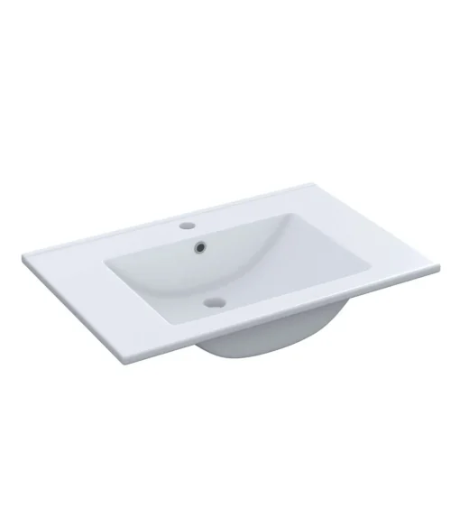 Mueble lavabo cerámico y espejo Konce en acabado blanco 80 cm(alto)50 cm(ancho)40 cm(largo)