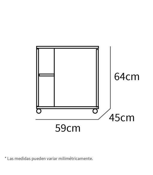 Mueble para tapar pie de lavabo Sintra acabado blanco, 64cm (alto) x 59cm (ancho) x 45cm (fondo).