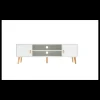 Mueble para televisión Md-Fiano 2 puertas acabado blanco, 140cm(ancho) 45cm(altura) 39.5cm(fondo).