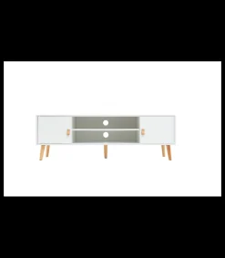 Mueble para televisión Md-Fiano 2 puertas acabado blanco, 140cm(ancho) 45cm(altura) 39.5cm(fondo).