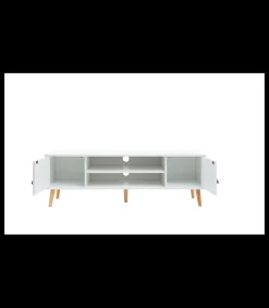 Mueble para televisión Md-Fiano 2 puertas acabado blanco, 140cm(ancho) 45cm(altura) 39.5cm(fondo).