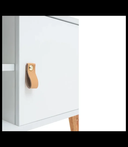 Mueble para televisión Md-Fiano 2 puertas acabado blanco, 140cm(ancho) 45cm(altura) 39.5cm(fondo).