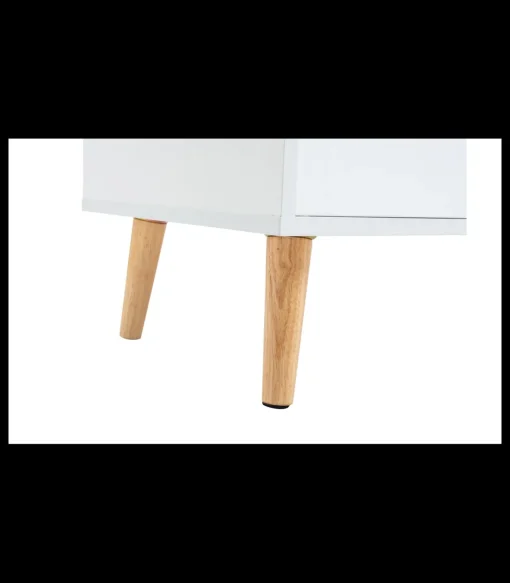 Mueble para televisión Md-Fiano 2 puertas acabado blanco, 140cm(ancho) 45cm(altura) 39.5cm(fondo).