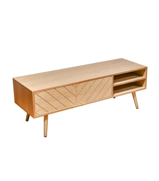 Mueble para televisión Md-Pekin 2 puertas acabado roble,120cm(ancho) 43cm(altura) 40cm(fondo).