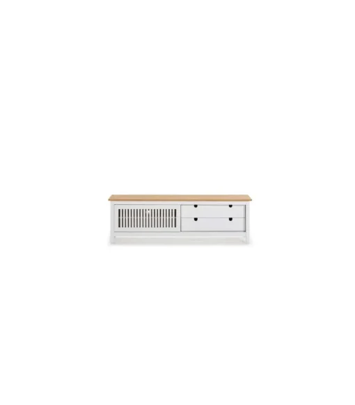 Mueble para televisión modelo Luna acabado blanco 158 cm(ancho) 49.5 cm(alto) 40 cm (fondo)