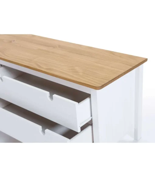 Mueble para televisión modelo Luna acabado blanco 158 cm(ancho) 49.5 cm(alto) 40 cm (fondo)