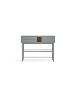 Mueble recibidor modelo Corvo 1 puerta 2 cajones acabado gris pela, 35cm(ancho) 90cm(alto) 120cm (largo)