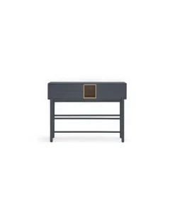 Mueble recibidor modelo Corvo 1 puerta 2 cajones acabado gris antracita, 35cm(ancho) 90cm(alto) 120cm (largo)
