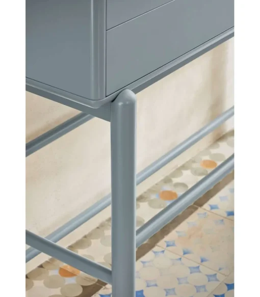 Mueble recibidor modelo Corvo 1 puerta 2 cajones acabado gris pela, 35cm(ancho) 90cm(alto) 120cm (largo)