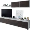 Mueble salon Alida Blanco Artik- Oxido 43 cm(alto)200 cm(ancho)41 cm(largo)