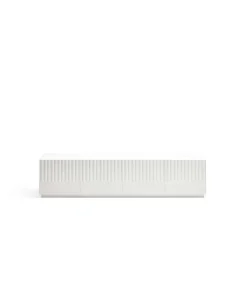 Mueble televisión modelo Doric 4 puertas 2 cajones interiores acabado blanco, 46cm(ancho) 42cm(alto) 180cm (largo)