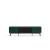Mueble televisión para comedor modelo Punto 2 puertas 4 cajones acabado verde/negro, 40cm(ancho) 52cm(alto) 180cm (largo)