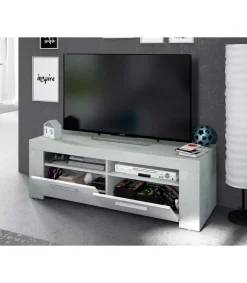 Mueble TV modelo Urbi en cemento y blanco Artik. 120 cm (Ancho) x 40 cm (Alto) x 42 cm (Fondo)