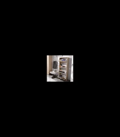 Mueble Zapatero Jaen con 4 trampones en natural. 61 cm(ancho) 149 cm(altura) 25 cm(fondo)
