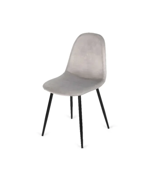 Pack 4 sillas modelo Córdoba tapizado velvet Tela Gris claro 43 cm(ancho) 86 cm(altura) 55 cm(fondo)