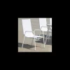 Pack 2 sillones terraza jardín Lerian aluminio blanco, 92cm(alto) 54cm(ancho) 82cm(fondo)