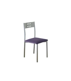 Pack de 4 sillas Alicia en polipiel morado, 41 x 47 x 86 cm (largo x alto x ancho)