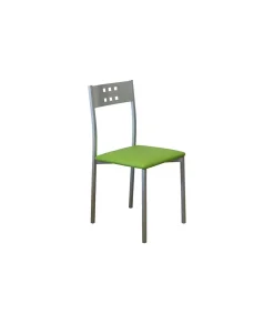 Pack de 4 sillas Alicia en polipiel verde, 41 x 47 x 86 cm (largo x alto x ancho)