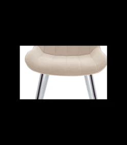Pack de 4 sillas Altamira tapizadas en tejido beige. 61cm(ancho ) 87cm(altura) 52cm(fondo)