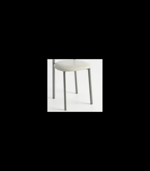 Pack de 2 sillas Berlin estructura gris tapizado crema, 90 cm(alto)38 cm(ancho)38 cm(largo)