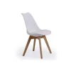 Pack de 4 sillas Bistro en simil piel blanco, 84 cm(alto)48 cm(ancho)54 cm(largo)