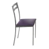 Pack de 4 sillas Clara acabado polipiel morado, 41 x 47 x 86 cm (largo x alto x ancho)