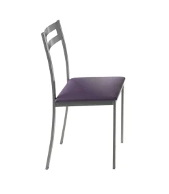 Pack de 4 sillas Clara acabado polipiel morado, 41 x 47 x 86 cm (largo x alto x ancho)