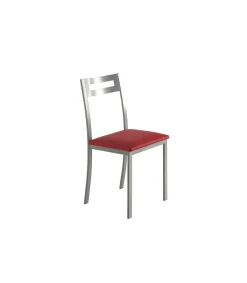 Pack de 4 sillas Clara acabado polipiel rojo, 41 x 47 x 86 cm (largo x alto x ancho)