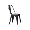 Pack de 4 sillas de comedor Tolix acabado negro, 45 x 45 x 85 cm (ancho x largo x alto)