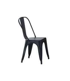 Pack de 4 sillas de comedor Tolix acabado negro, 45 x 45 x 85 cm (ancho x largo x alto)