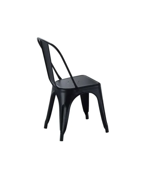 Pack de 4 sillas de comedor Tolix acabado negro, 45 x 45 x 85 cm (ancho x largo x alto)