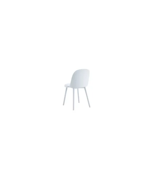 Pack de 4 sillas Happy para salón, cocina o terraza acabado blanco, 80cm(alto) 45cm(ancho) 55cm(fondo).