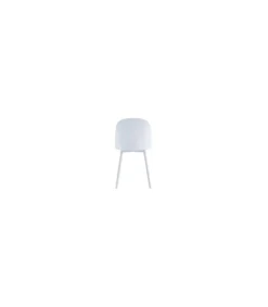 Pack de 4 sillas Happy para salón, cocina o terraza acabado blanco, 80cm(alto) 45cm(ancho) 55cm(fondo).