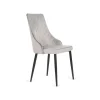 Pack de 4 sillas Imperial velvet color gris, 94 cm (alto) 48 cm (ancho) 57 cm (fondo)