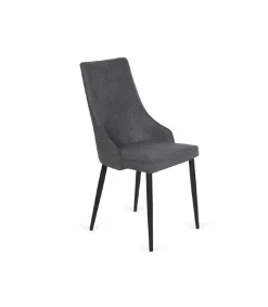 Pack de 4 sillas Imperial gris oscuro patas metal acabado gris oscuro, 94 cm (alto) 48 cm (ancho) 57 cm (fondo)
