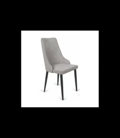 Pack de 4 sillas Imperial Beige con patas metálicas acabado negro 94 cm (alto) 48 cm (ancho) 57 cm (fondo)