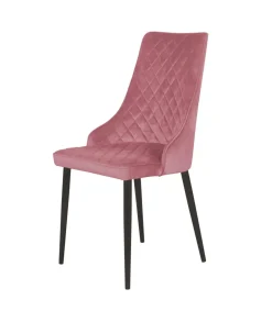 Pack de 4 sillas Imperial velvet Rosa 94 cm (alto) 48 cm (ancho) 57 cm (fondo)