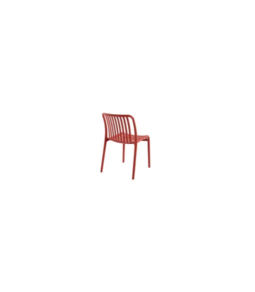 Pack de 4 sillas Ivone para salón, cocina o terraza acabado rojo, 80cm(alto) 46cm(ancho) 58cm(fondo).